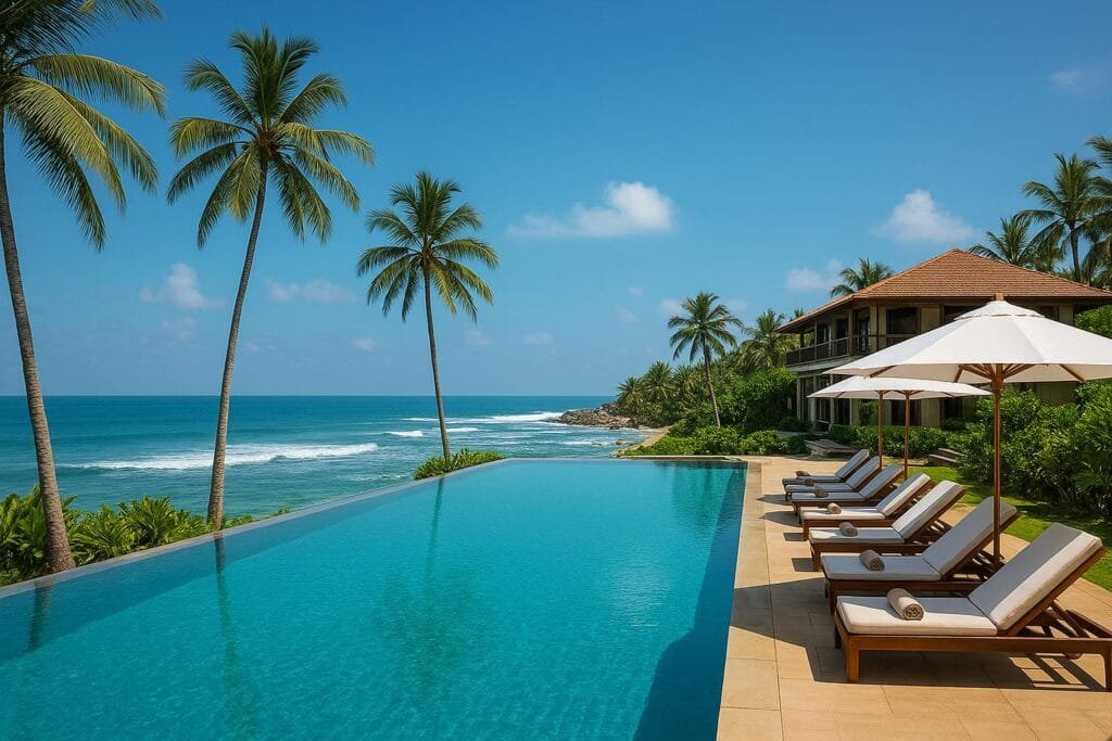 Cheap Sri Lanka Weekend Getaway from Abu Dhabi – Flights, Hotels & Travel Guide 3 Luxury Sri Lankan resort with infinity pool overlooking the ocean