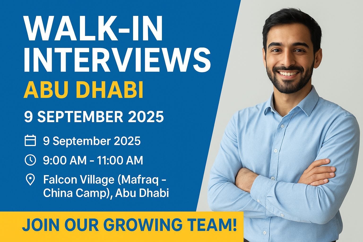 Walk-In Interviews in Abu Dhabi – Your Chance to Build a Bright Career 10 Walk-In Interviews in Abu Dhabi – Your Chance to Build a Bright Career