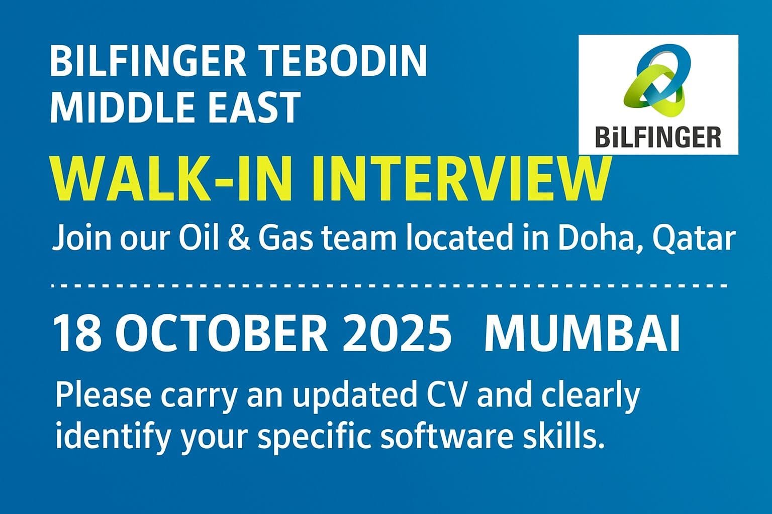 Bilfinger Tebodin Qatar Walk In Interview 2025 in Mumbai for Indian Engineers 7 Bilfinger Tebodin Qatar Walk In Interview 2025 in Mumbai for Indian Engineers