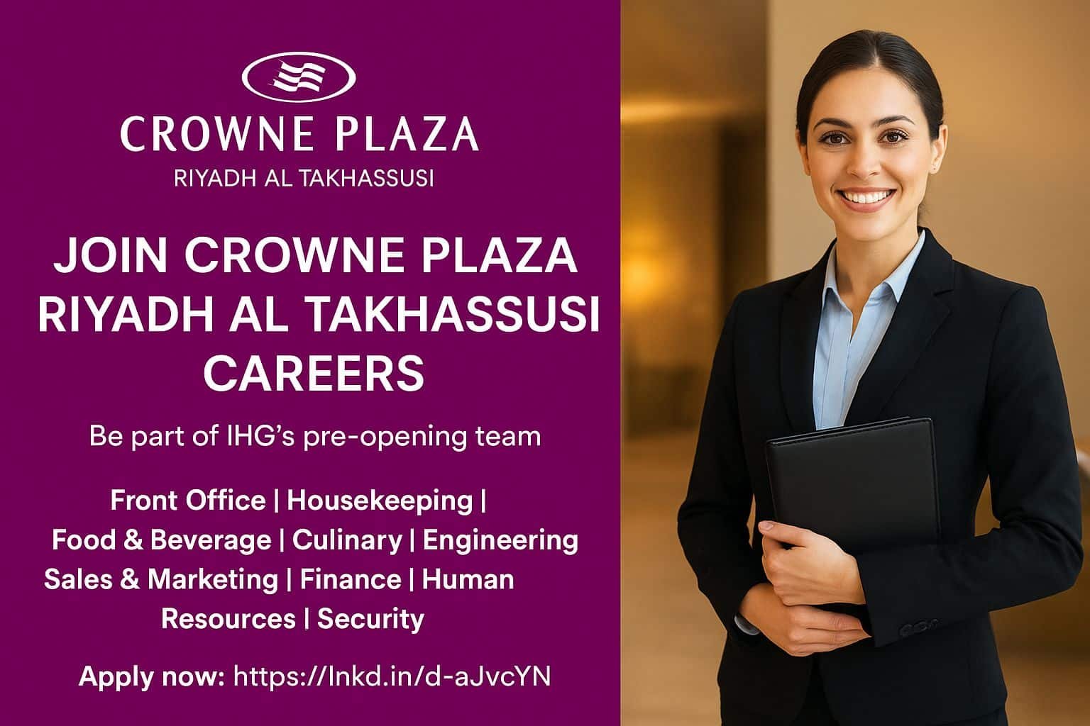 Crowne Plaza Riyadh Al Takhassusi Careers | Join the Prestigious IHG Pre-Opening Team in Riyadh 3 Crowne Plaza Riyadh Al Takhassusi Careers | Join the Prestigious IHG Pre-Opening Team in Riyadh