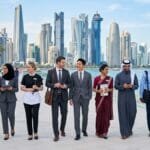 Salary in Doha by profession Qatar skyline with professionals